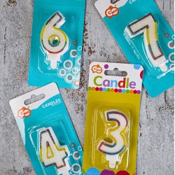 Świeczki - cyferka brokatowa